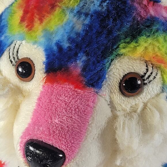 Fiesta Tie Dye Wolf Plush 10" Great Wolf Lodge Collectible Stuffed Animal - Picture 8 of 16